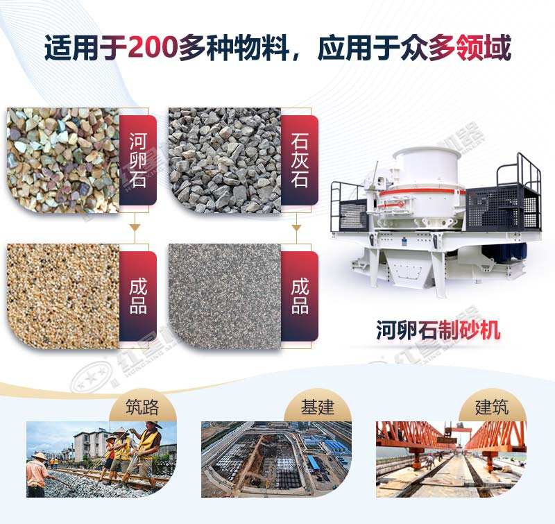河卵石制沙机应用范围